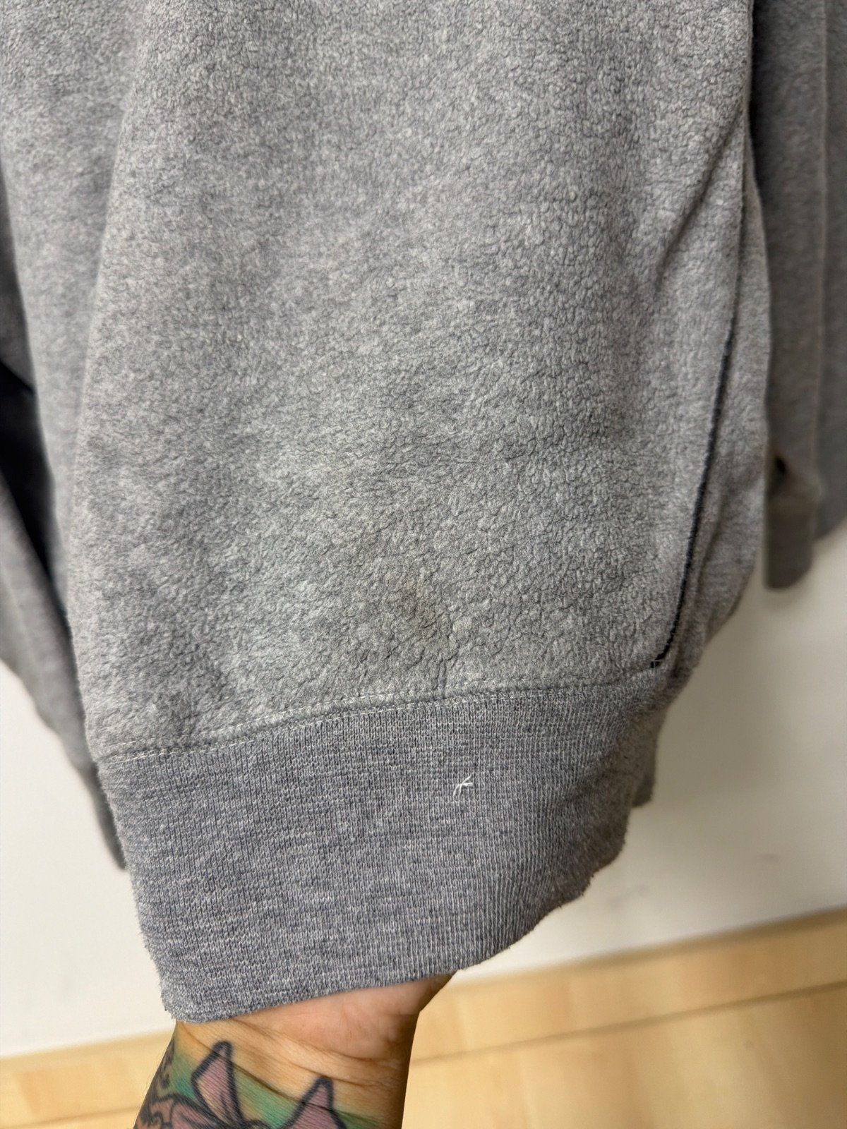 Umbro Sudadera Gris Cuello Pico Vintage Deportiva Retro — foto 3