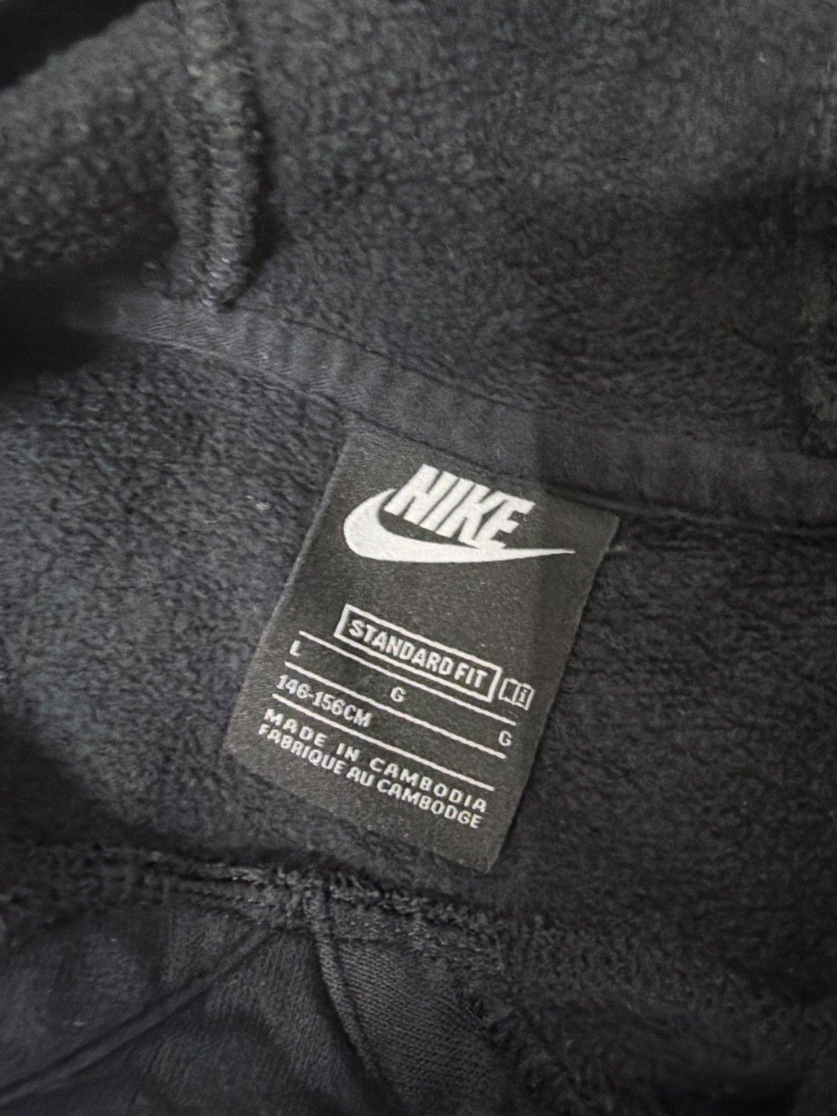 Nike sudadera capucha niña L 146-156 negro leopardo rosa — foto 3