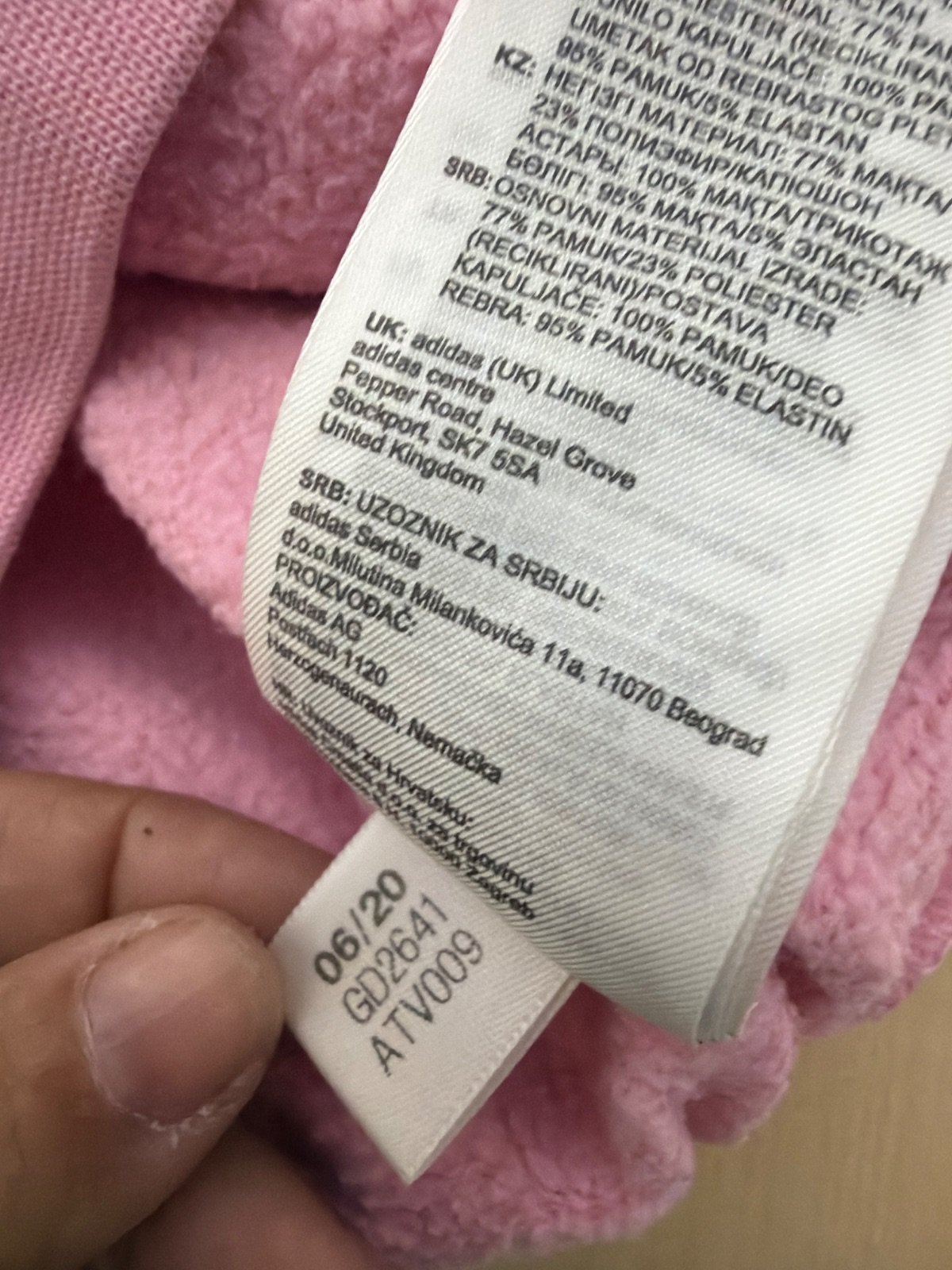 Sudadera Adidas Originals niña Rosa Capucha Trébol Vintage — foto 7