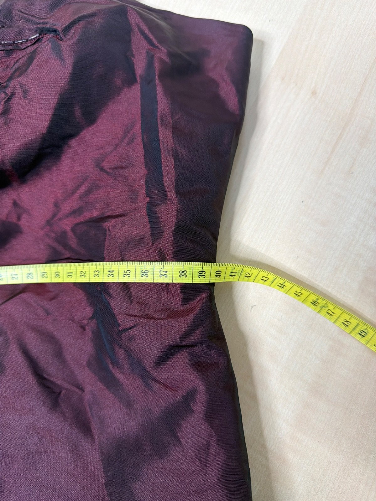 1.2.3 Un Deux Trois Top Corsé Burdeos Talla 42 Satinado — foto 4