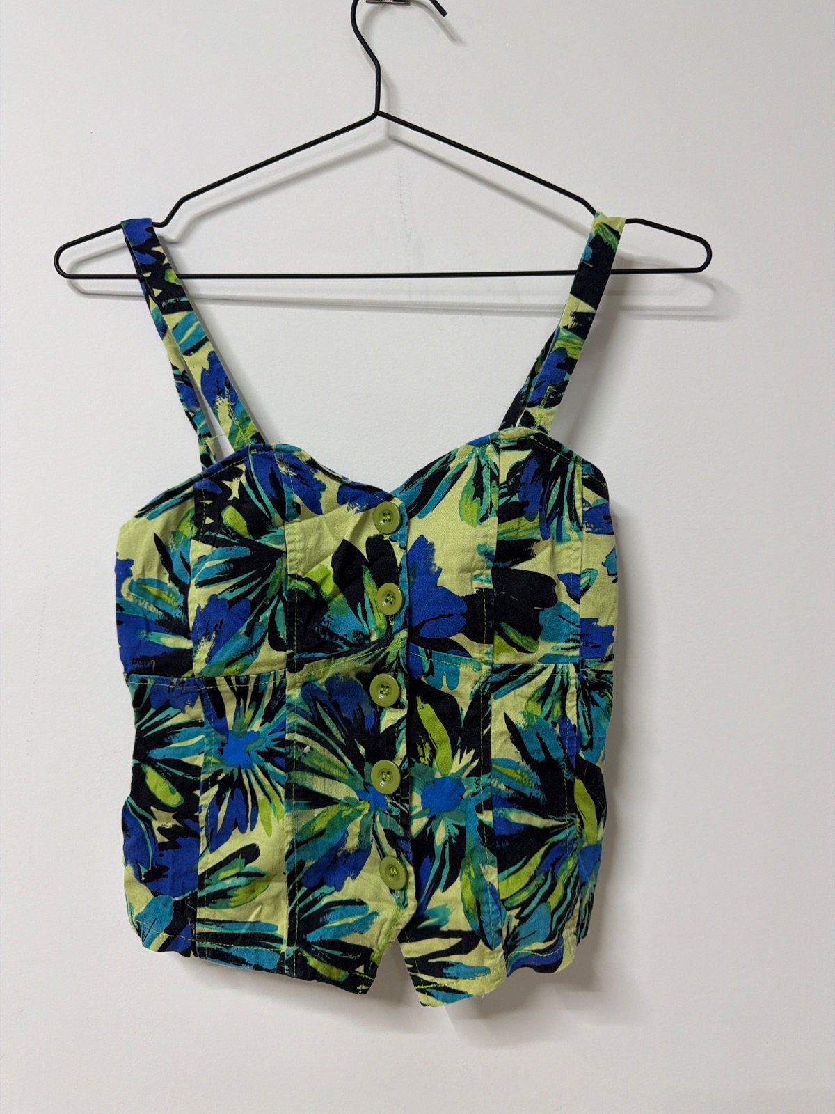 Corset top tirantes estampado floral tropical S/M