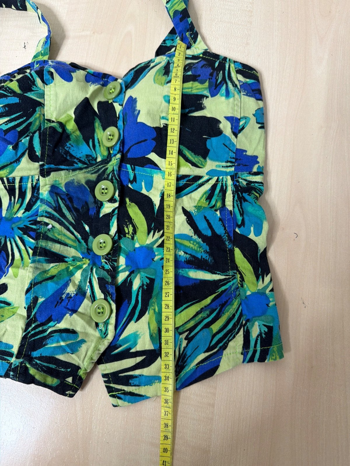 Corset top tirantes estampado floral tropical S/M — foto 8