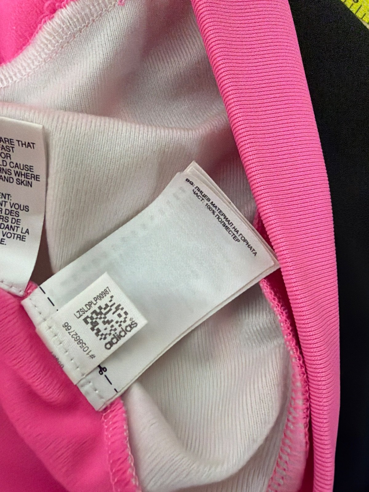 Adidas Pink & Black Zip-Up Hoodie / Track Jacket Size L — foto 6