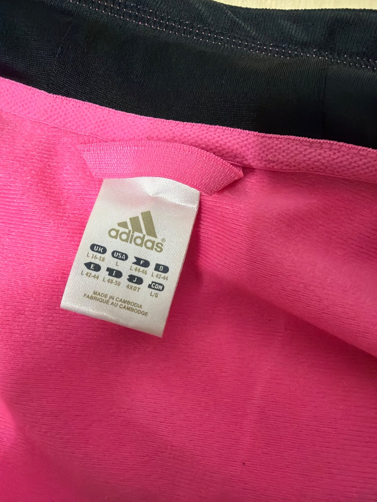 Adidas Pink & Black Zip-Up Hoodie / Track Jacket Size L — foto 4