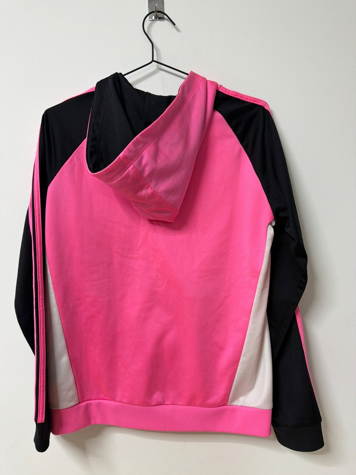 Adidas Pink & Black Zip-Up Hoodie / Track Jacket Size L — foto 3
