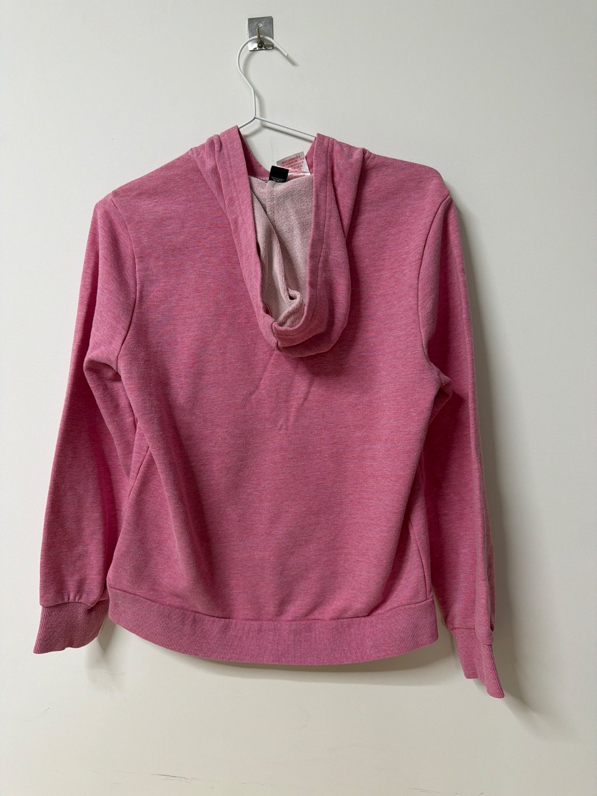 Adidas Sudadera Capucha Rosa Jaspeado Logo Grande Vintage — foto 3