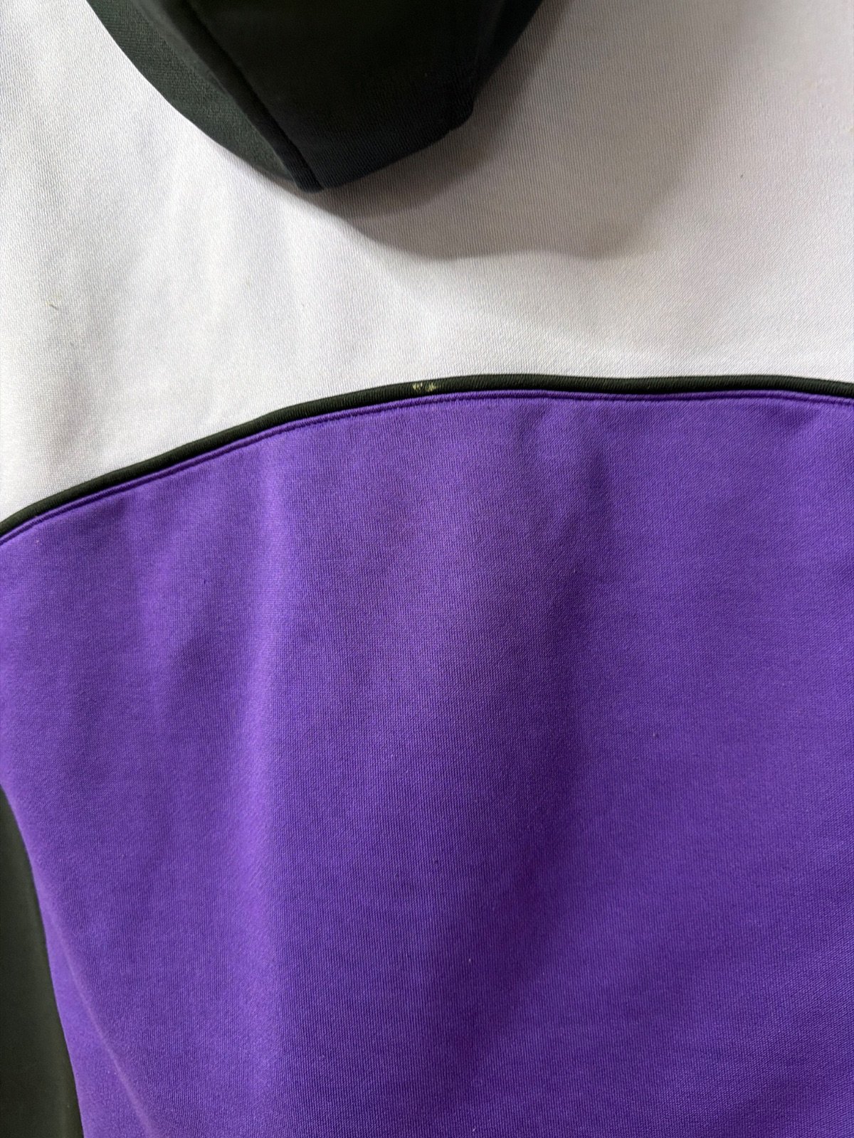 Adidas sudadera capucha L colorblock negro lila morado vintage — foto 2