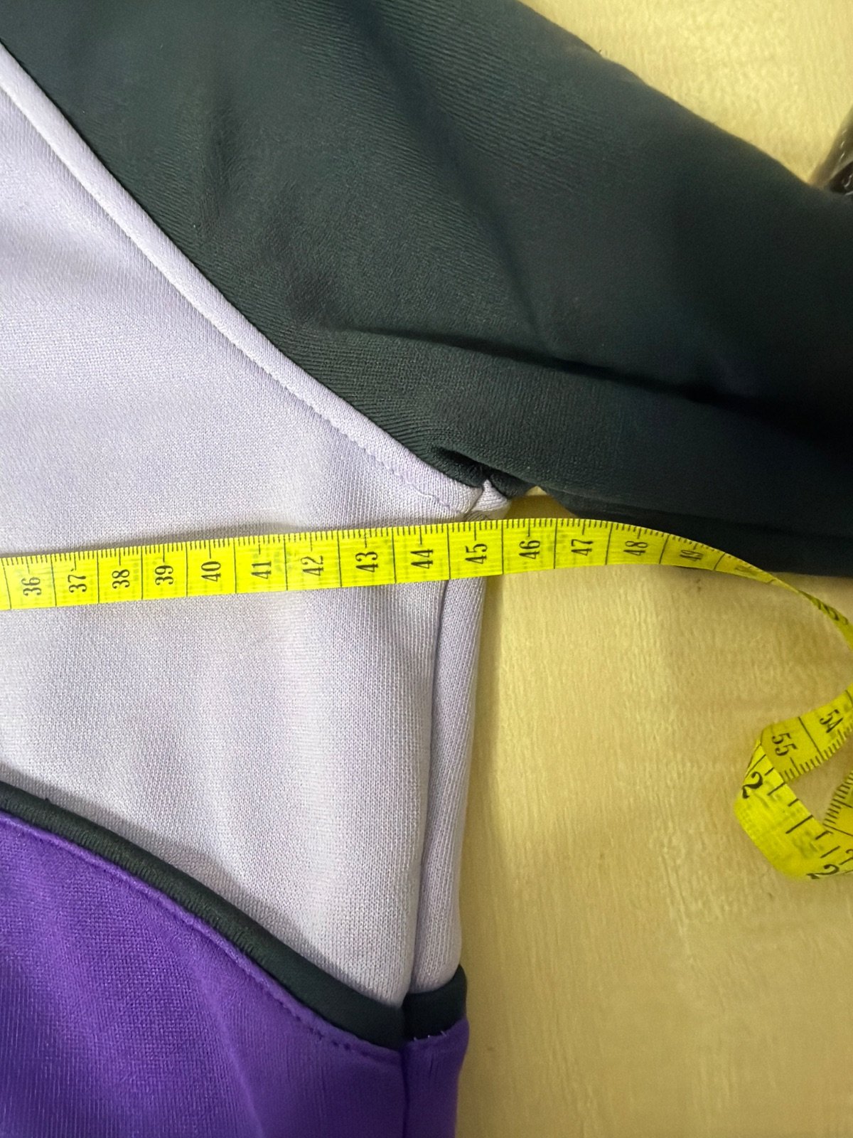Adidas sudadera capucha L colorblock negro lila morado vintage — foto 5