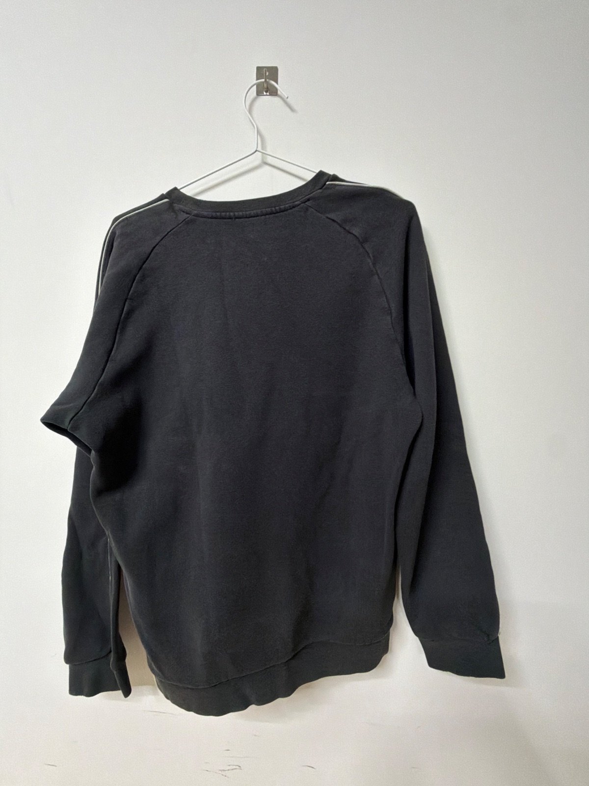 Sudadera Adidas Negra Manga Larga Rayas Streetwear Vintage — foto 3
