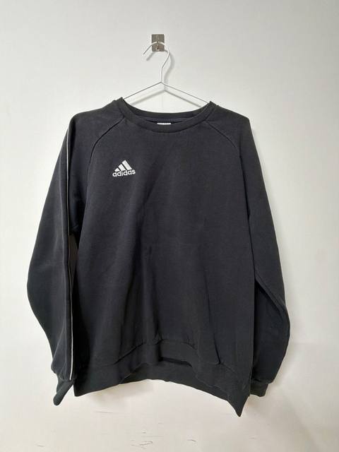 Sudadera Adidas Negra Manga Larga Rayas Streetwear Vintage