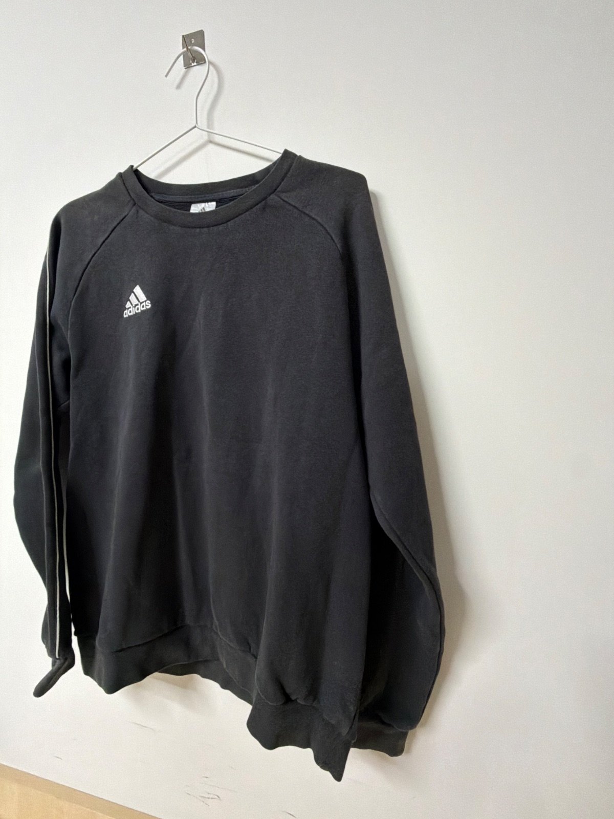 Sudadera Adidas Negra Manga Larga Rayas Streetwear Vintage — foto 2