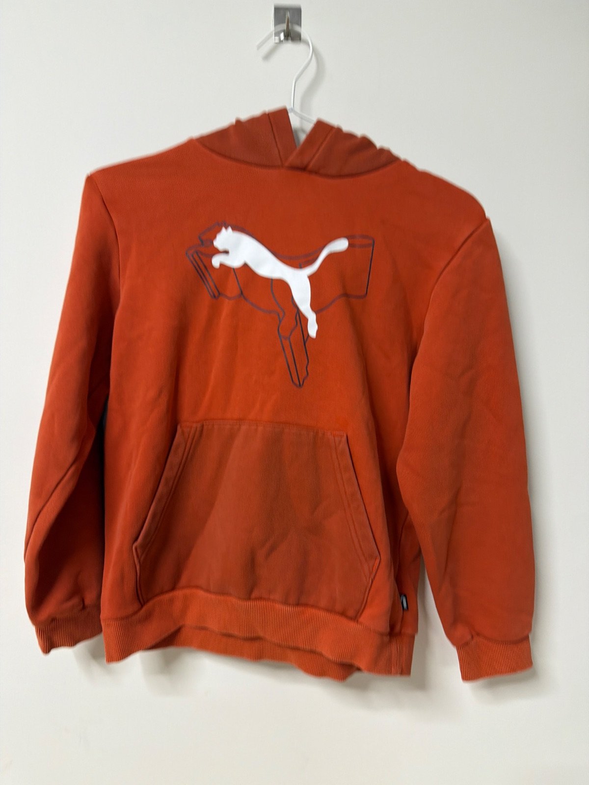 Sudadera Puma niño/a naranja capucha canguro streetwear