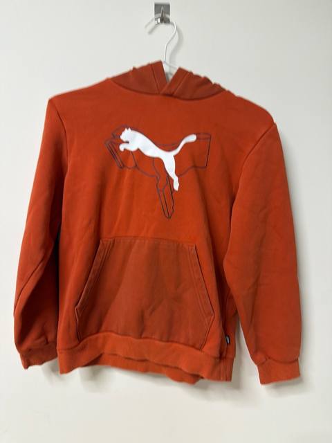 Sudadera Puma niño/a naranja capucha canguro streetwear