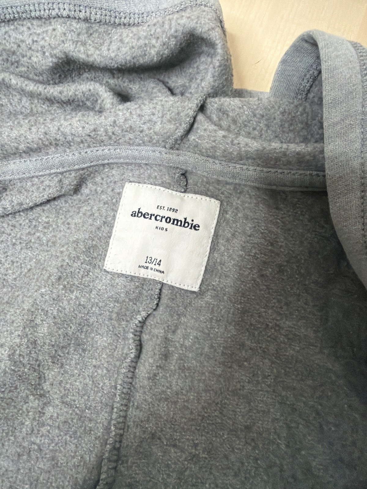 Abercrombie & Fitch Sudadera Capucha Niño Gris Vintage — foto 6