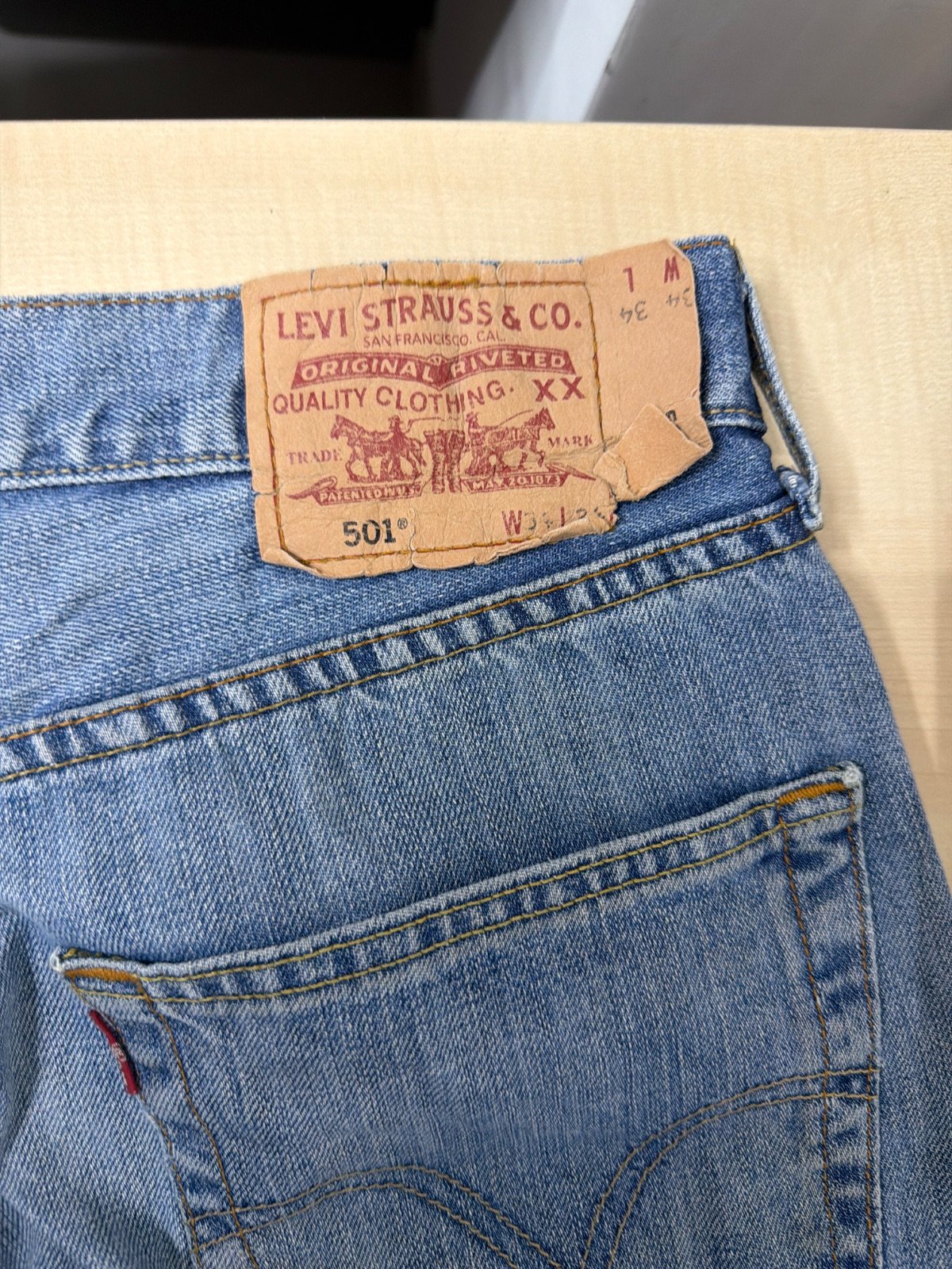 Pantalón Vaquero Levi's 501 Original Vintage - Lavado Claro - W34 L34 — foto 3