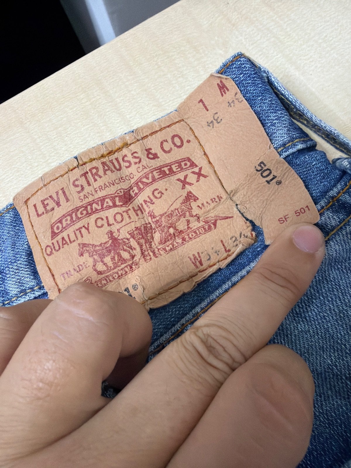 Pantalón Vaquero Levi's 501 Original Vintage - Lavado Claro - W34 L34 — foto 4