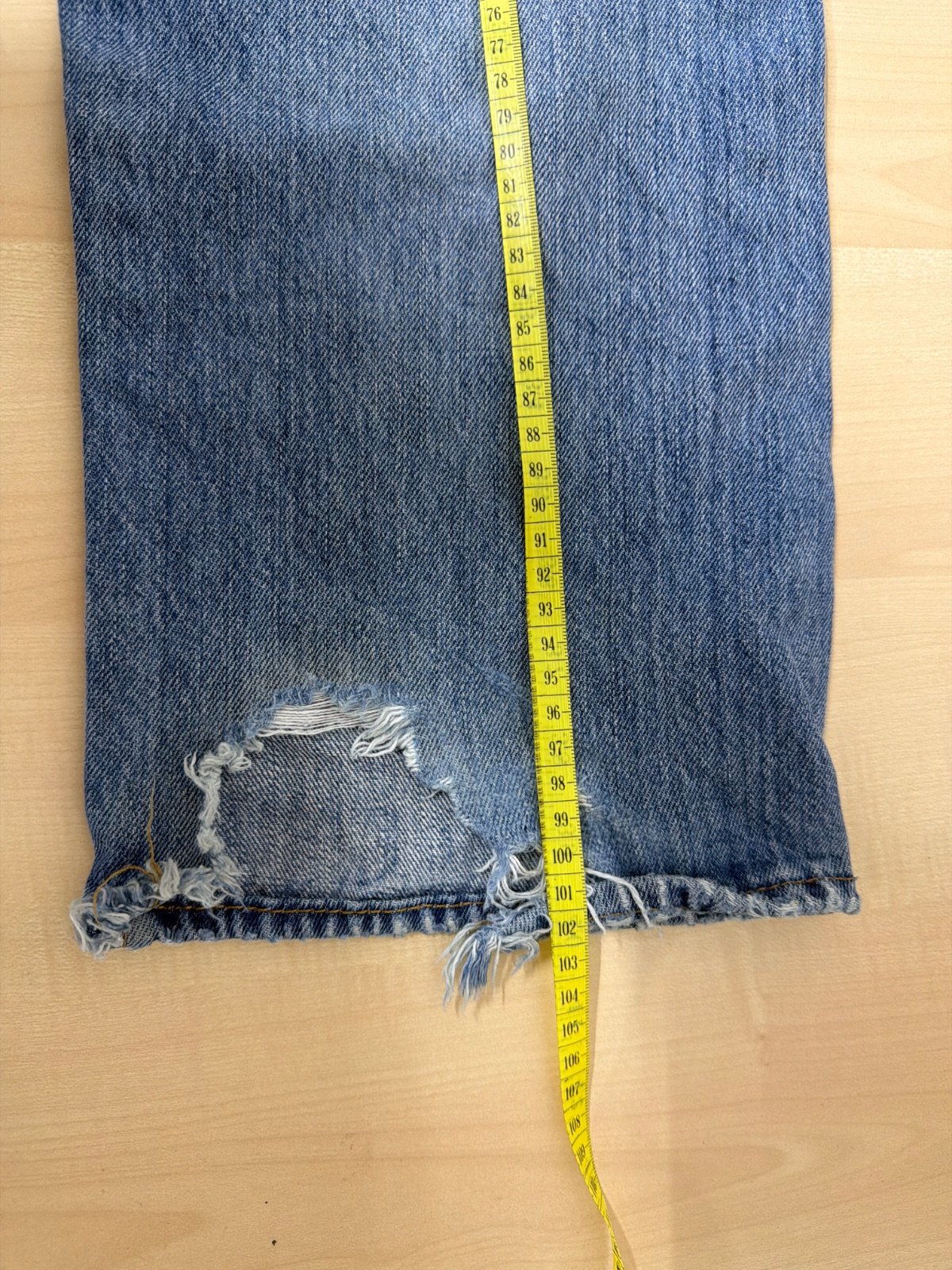 Levi's 501 vaqueros rectos denim vintage desgastado — foto 7