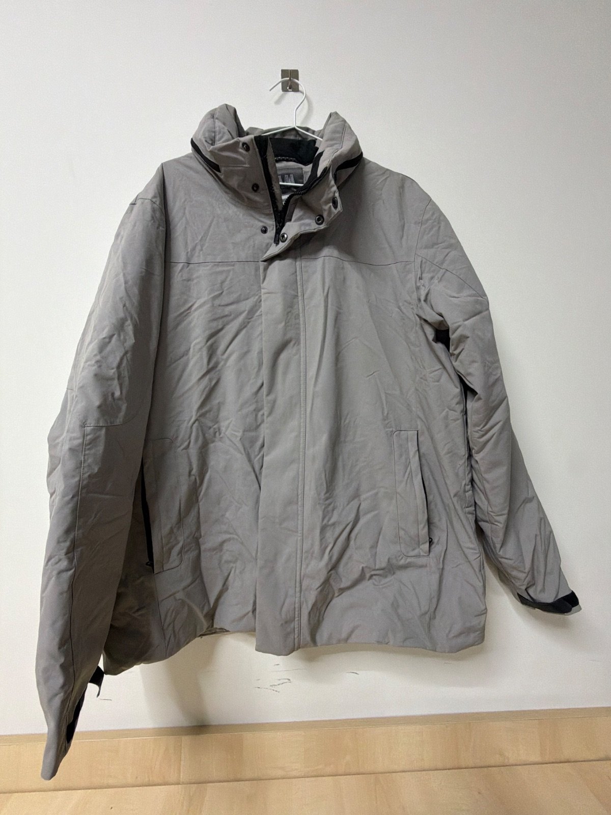 Gap chaqueta acolchada gris capucha ajustable vintage