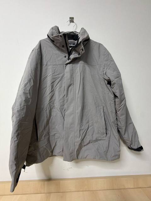 Gap chaqueta acolchada gris capucha ajustable vintage