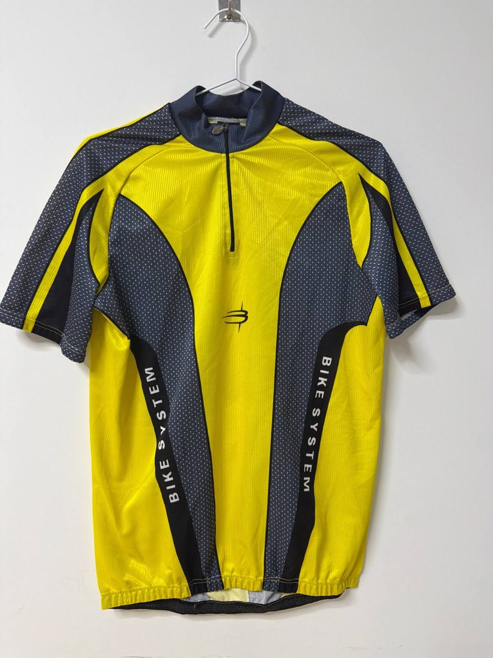 Maillot ciclismo Bike System Amarillo Retro Vintage Manga Corta