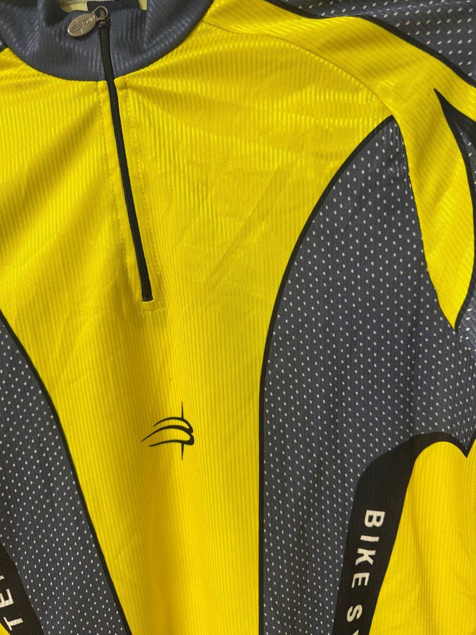 Maillot ciclismo Bike System Amarillo Retro Vintage Manga Corta — foto 2