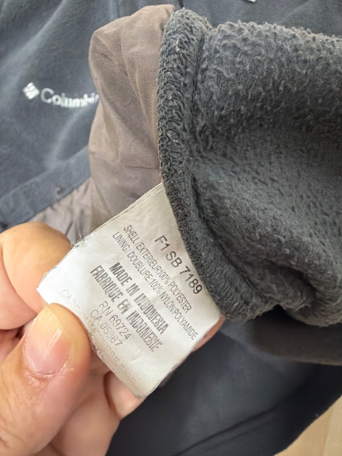 Columbia forro polar gris Talla XL 152 cuello alto Vintage — foto 3