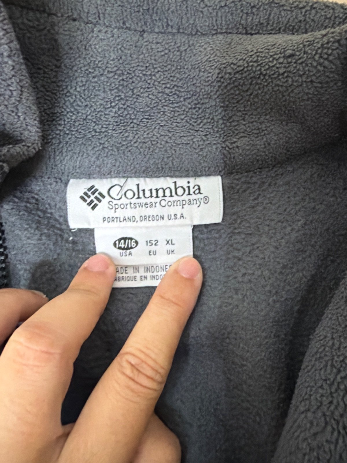 Columbia forro polar gris Talla XL 152 cuello alto Vintage — foto 2