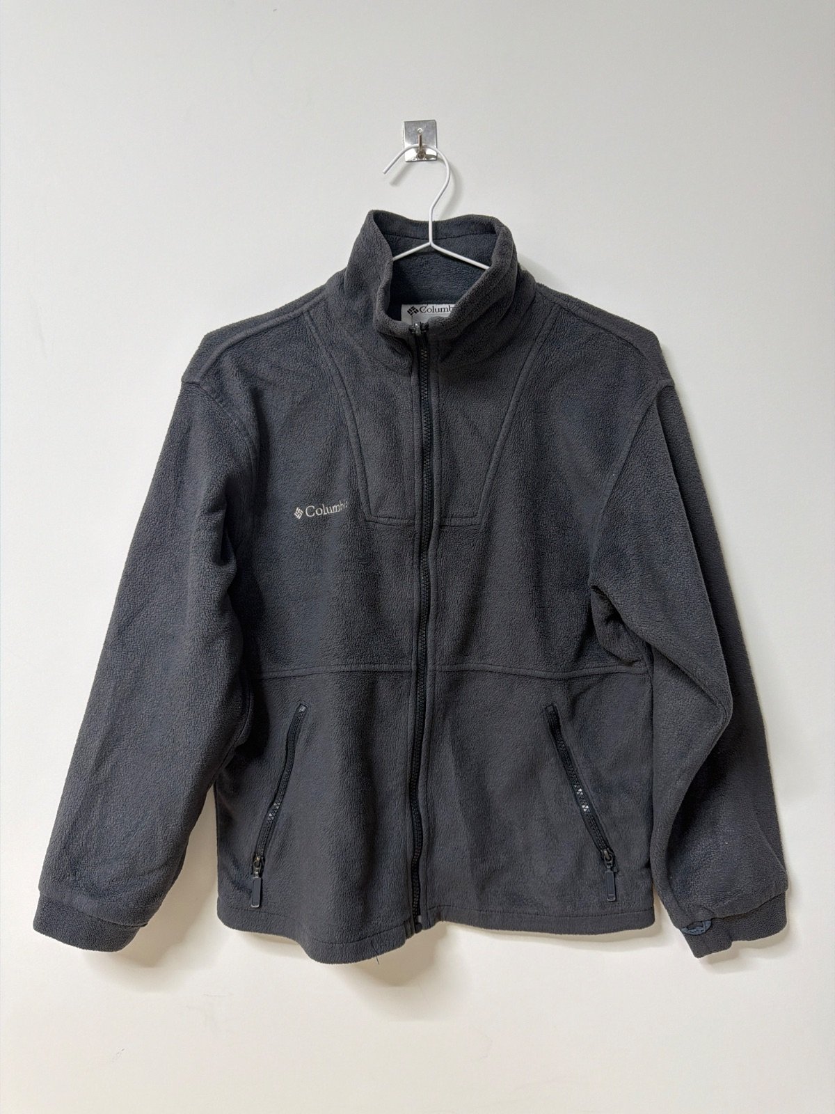 Columbia forro polar gris Talla XL 152 cuello alto Vintage