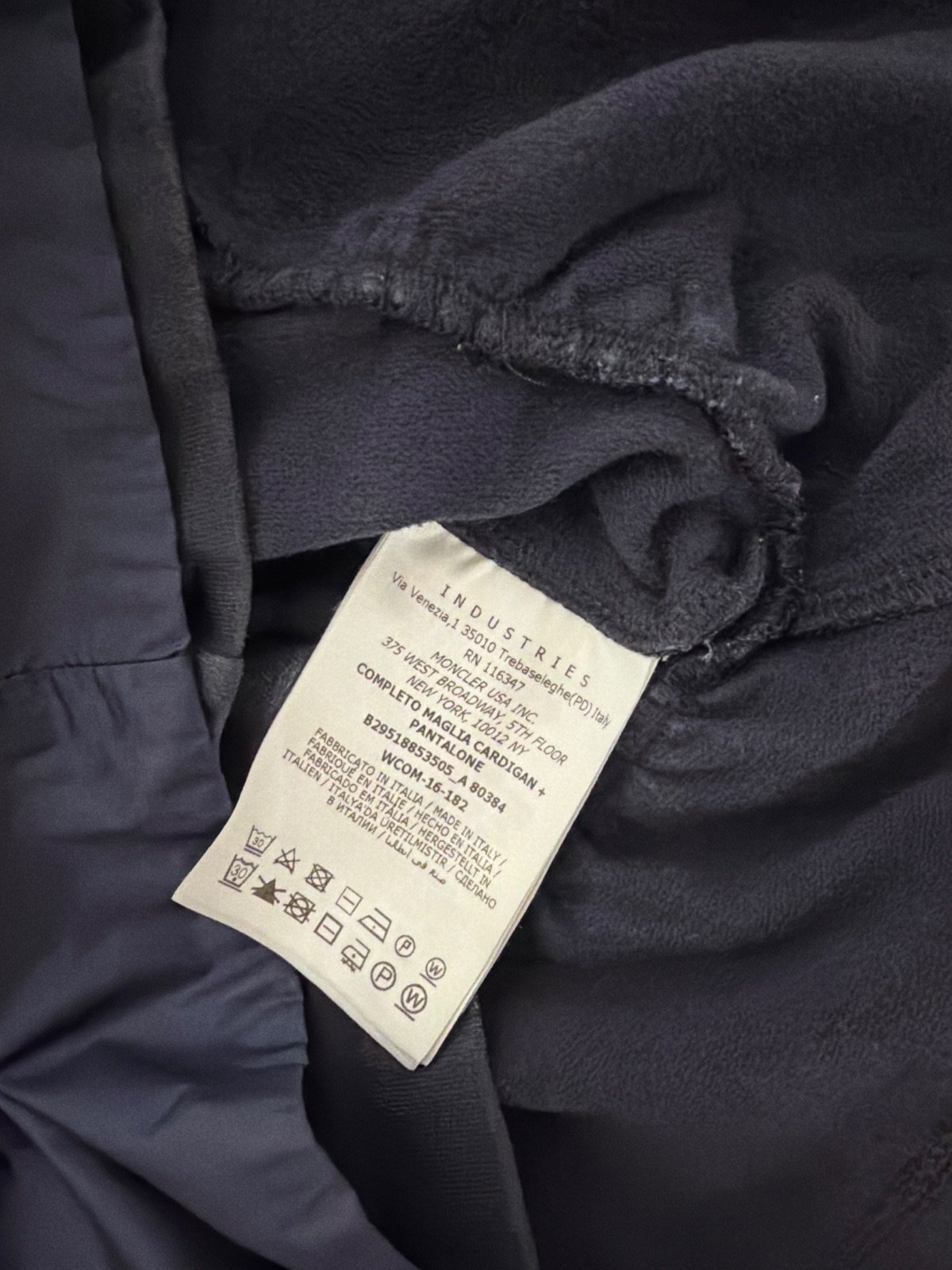 Moncler sudadera capucha bebé 6-9m azul marino — foto 5