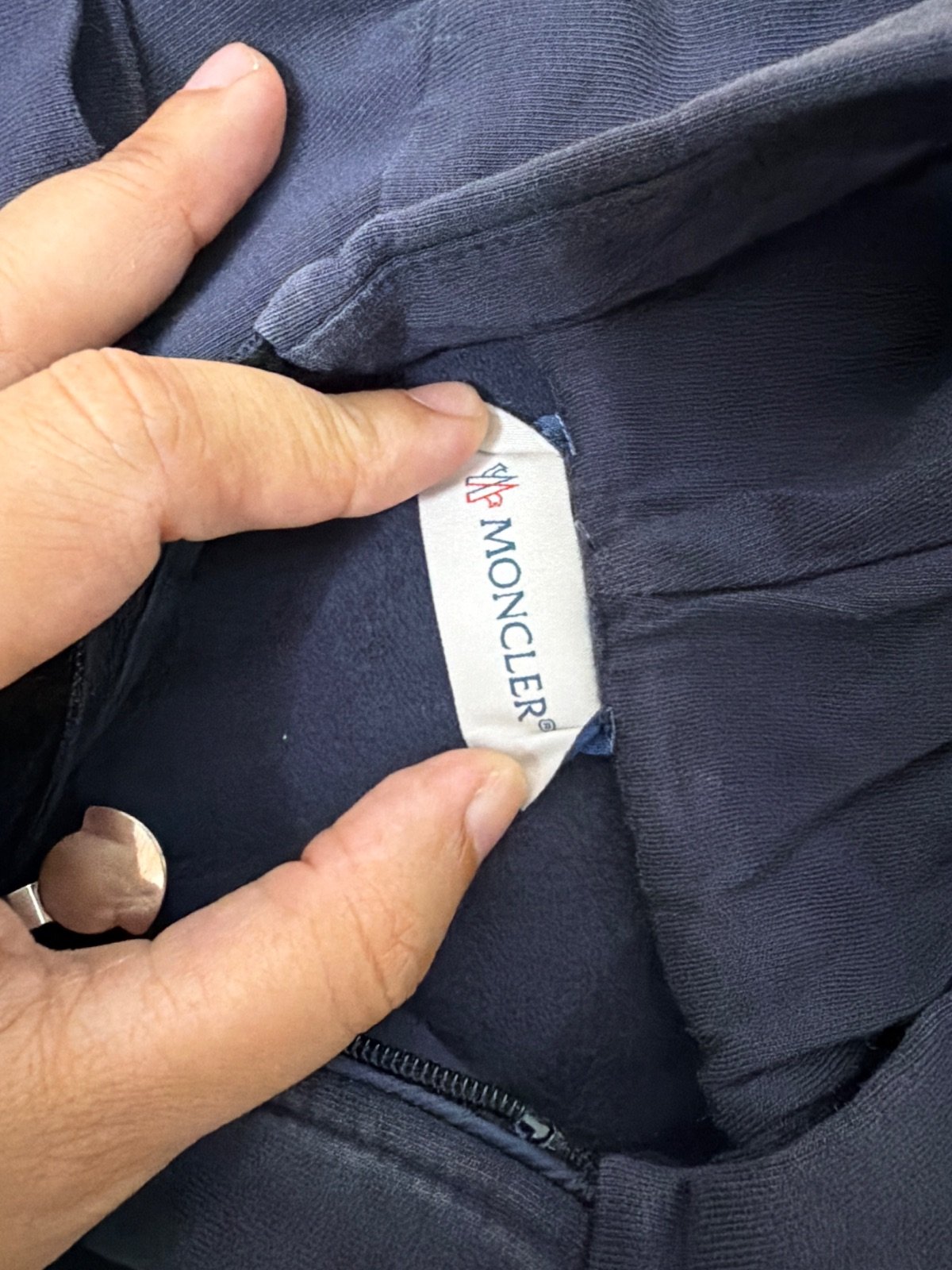 Moncler sudadera capucha bebé 6-9m azul marino — foto 3