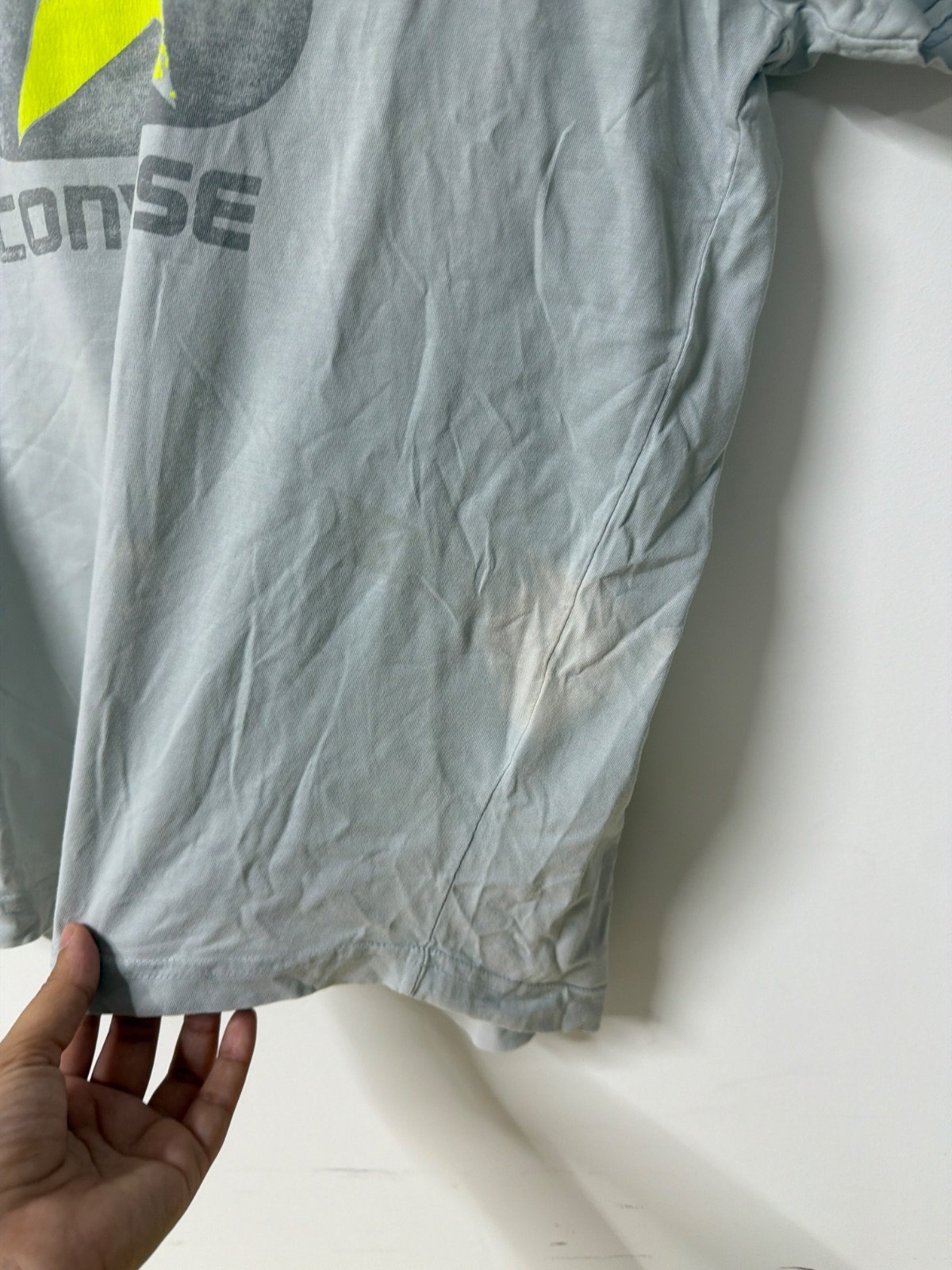 Converse Camiseta All Star Gris Vintage Wash Streetwear — foto 2