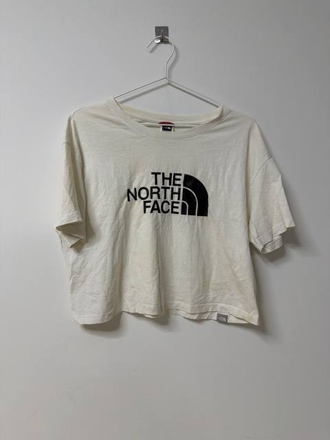 The North Face Crop Top Blanco Roto Manga Corta Streetwear