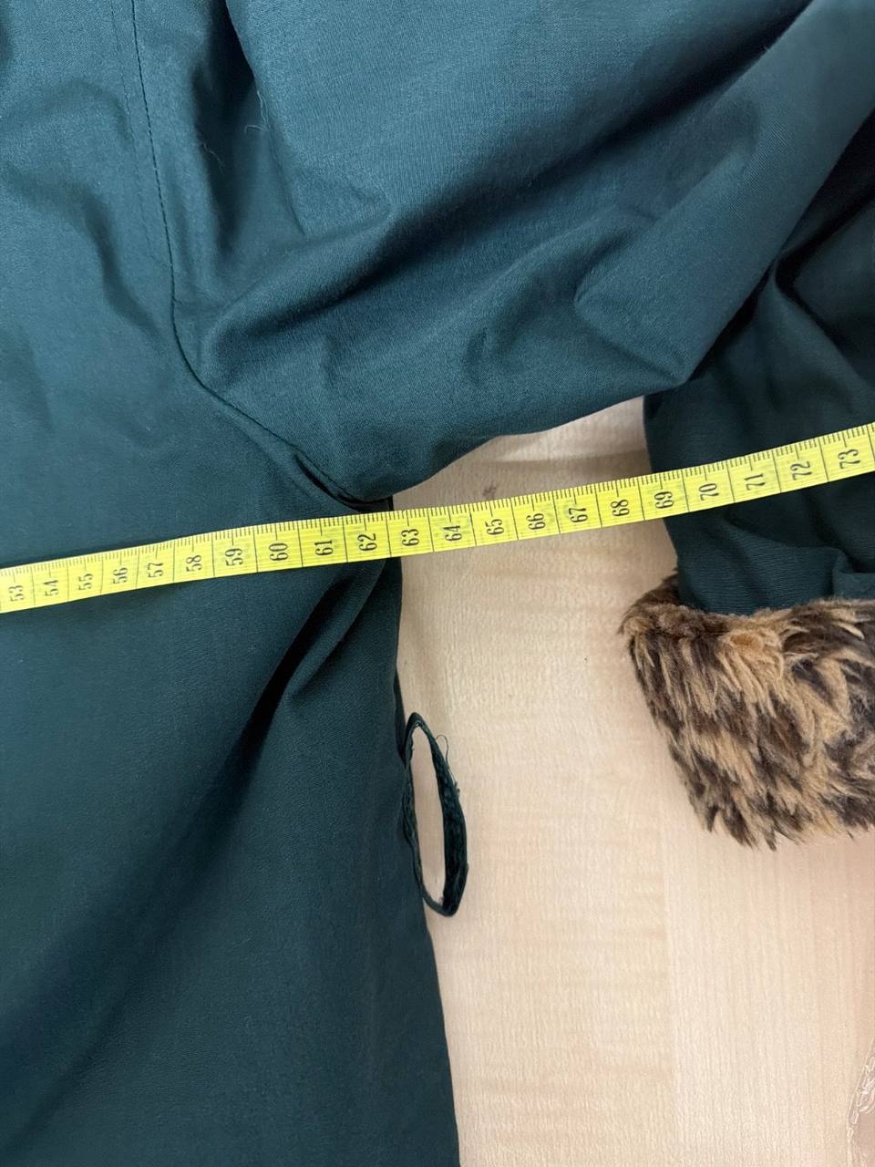 Parka verde forro leopardo Talla M/L Vintage Capucha — foto 7