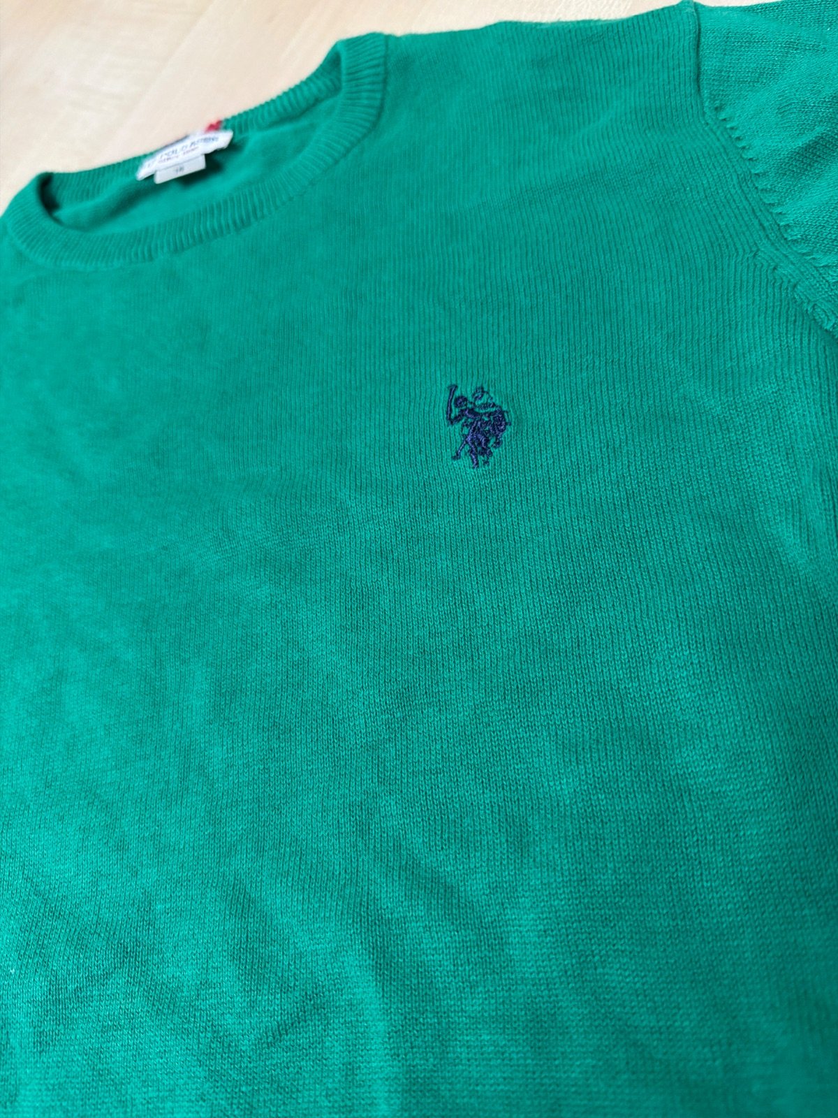 U.S. Polo Assn. jersey niño Talla 14 verde vintage preppy — foto 2