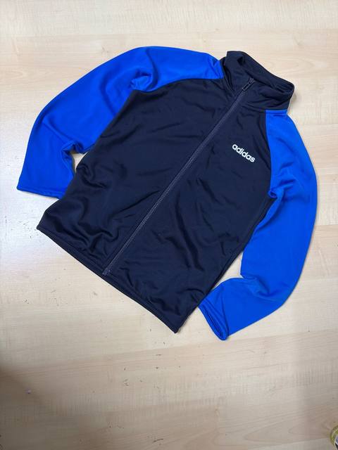 Adidas chaqueta chándal infantil negra azul Streetwear