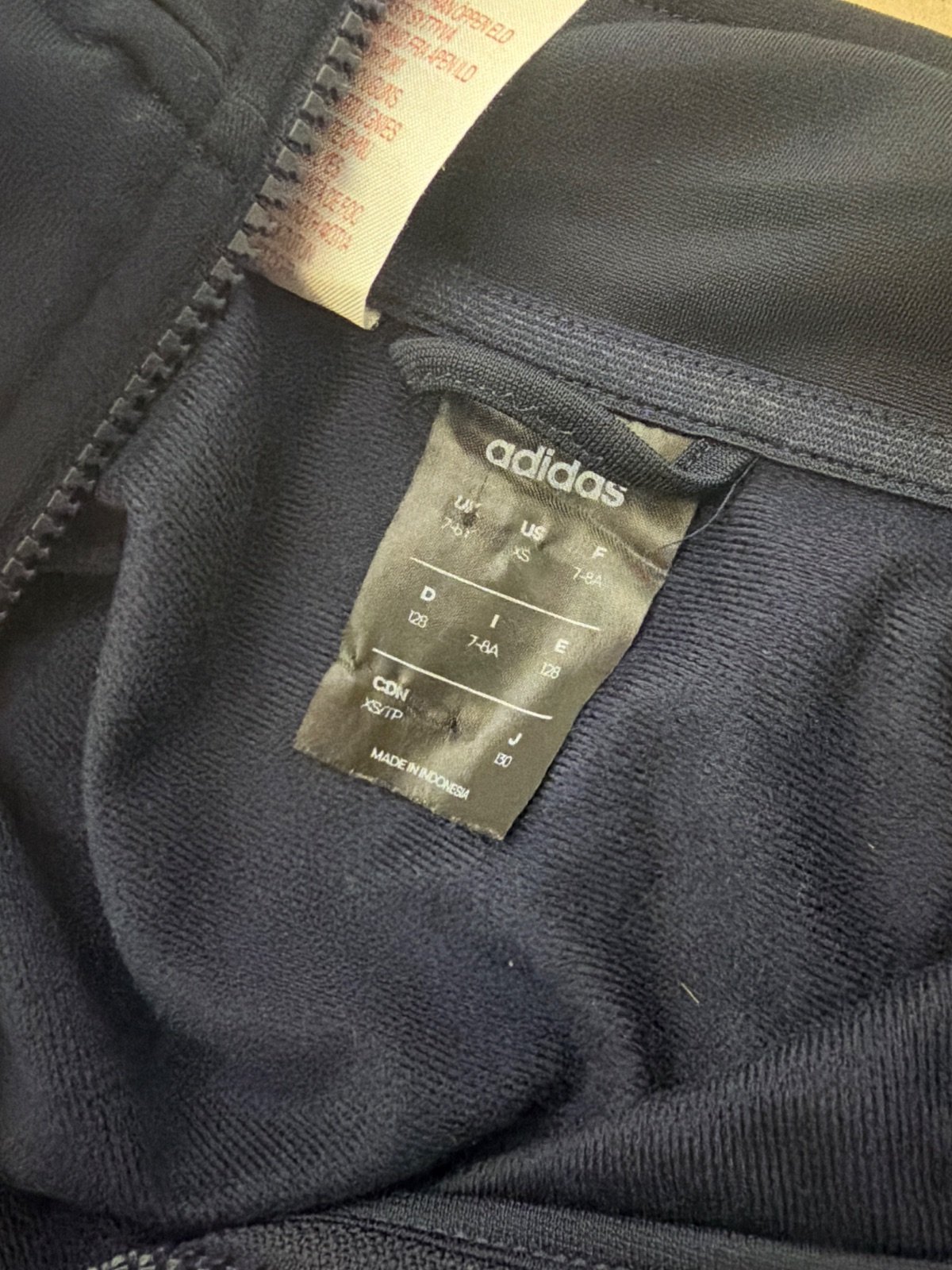 Adidas chaqueta chándal infantil negra azul Streetwear — foto 8