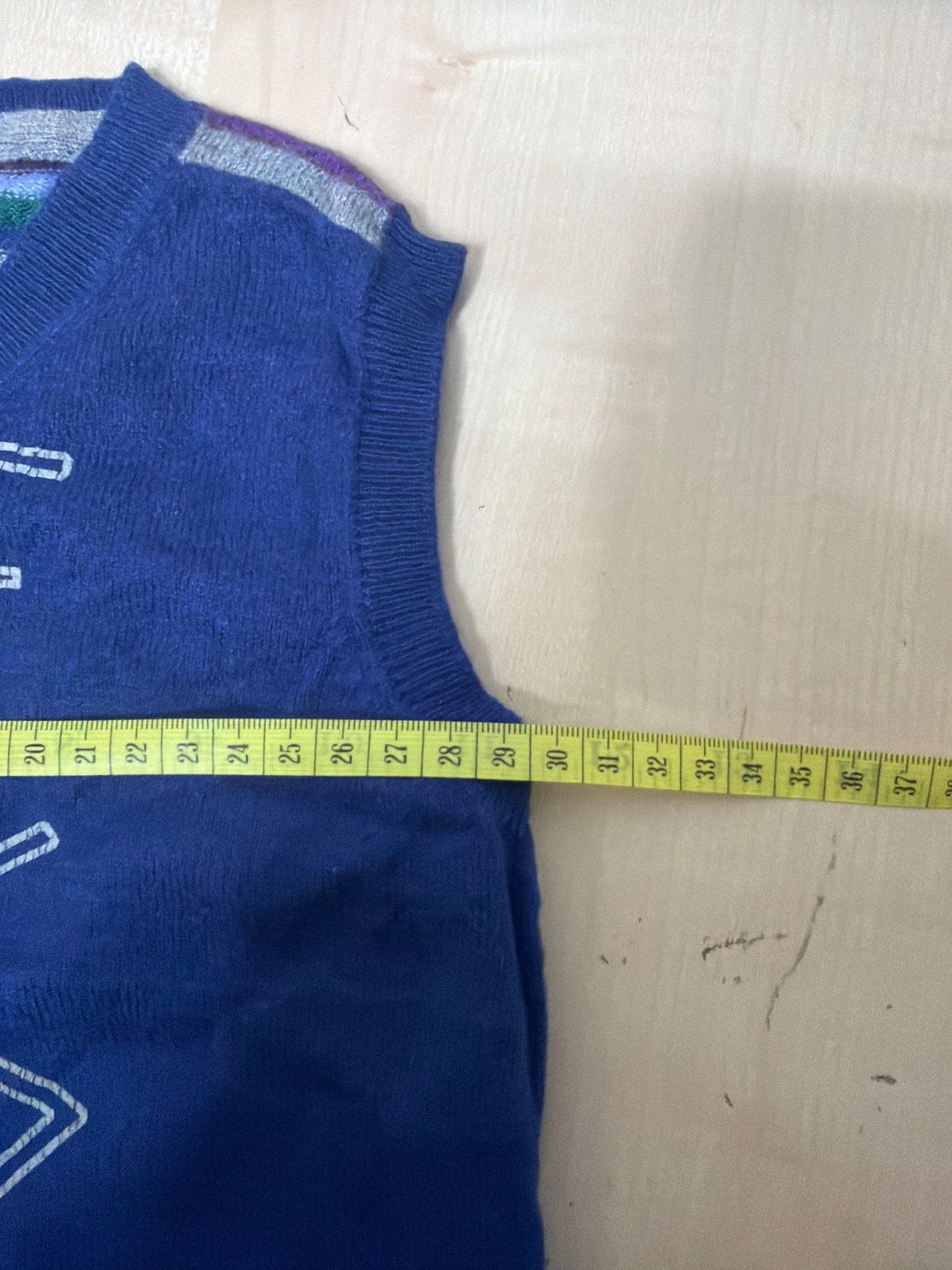 Chaleco de punto vintage GF Ferré azul con logo bordado - Talla 4 Años (4A) — foto 6