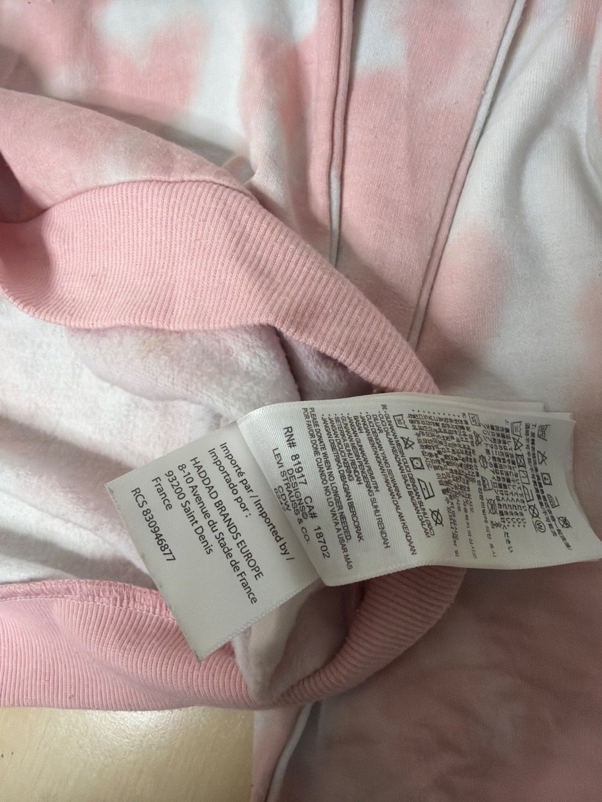 Sudadera Levi's niña 14A 158cm Tie-Dye Rosa Vintage — foto 5