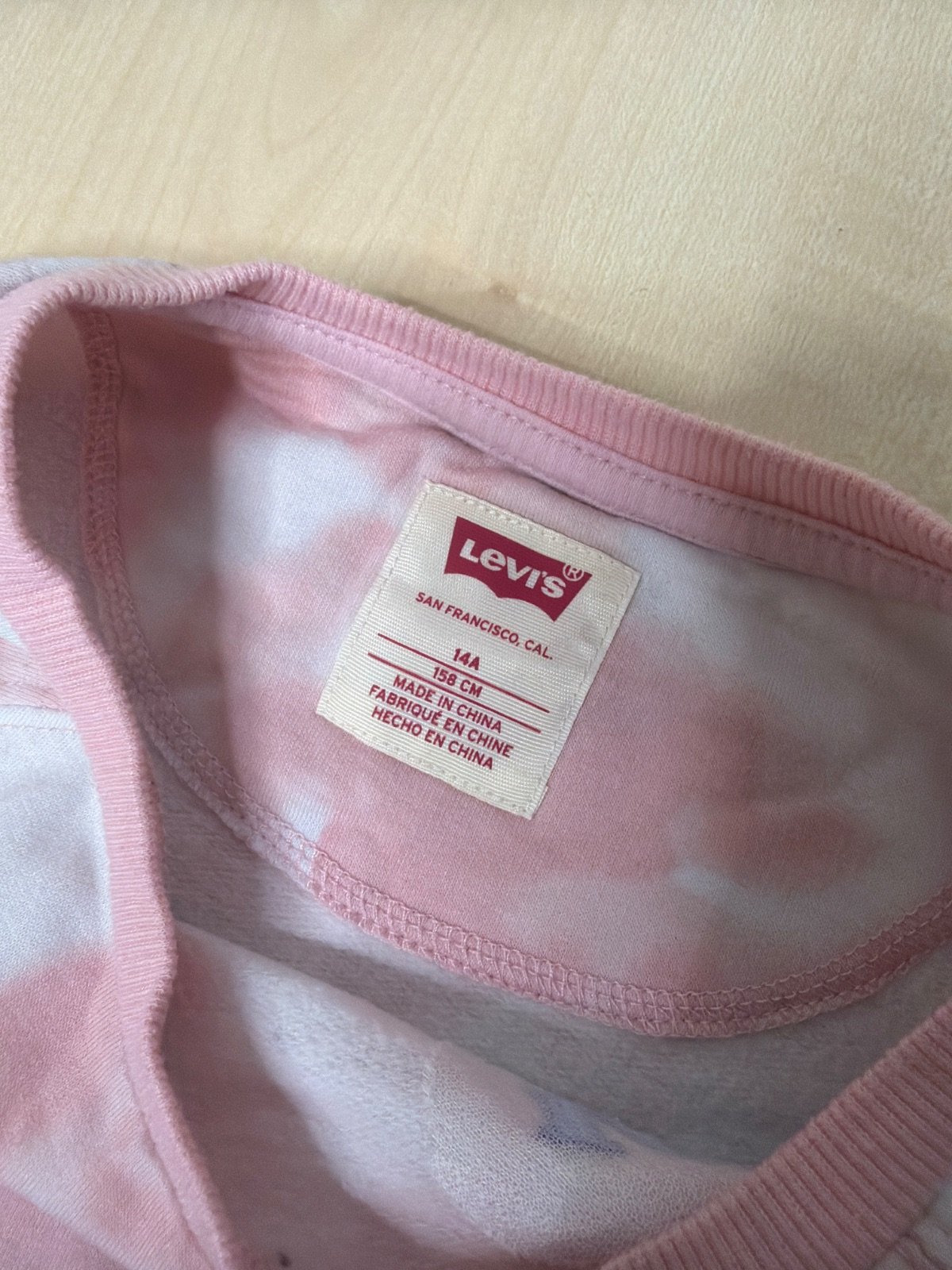 Sudadera Levi's niña 14A 158cm Tie-Dye Rosa Vintage — foto 3