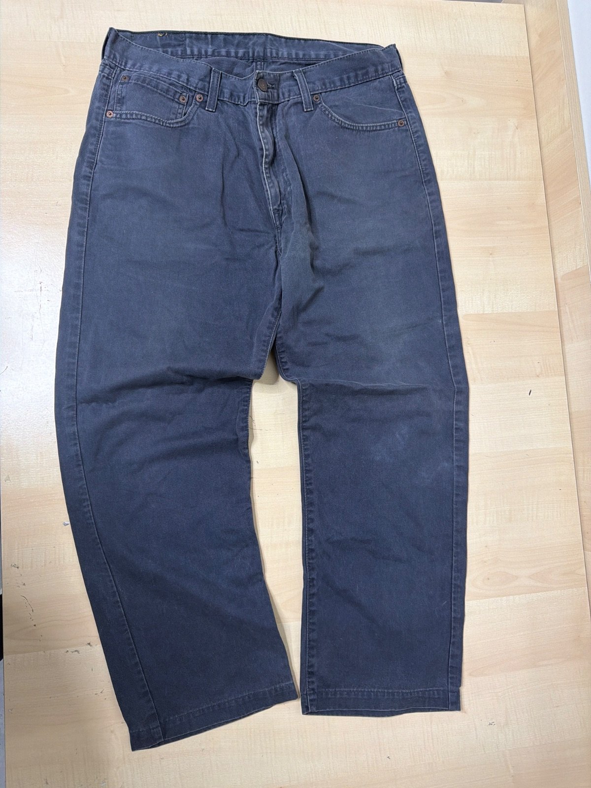 Levi's 581 vaqueros negro desgastado W36 L34 vintage streetwear
