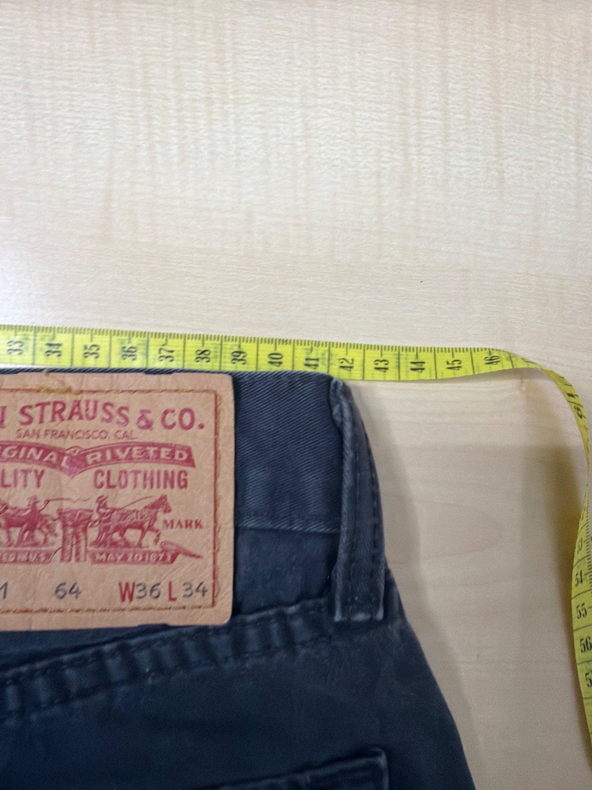 Levi's 581 vaqueros negro desgastado W36 L34 vintage streetwear — foto 7