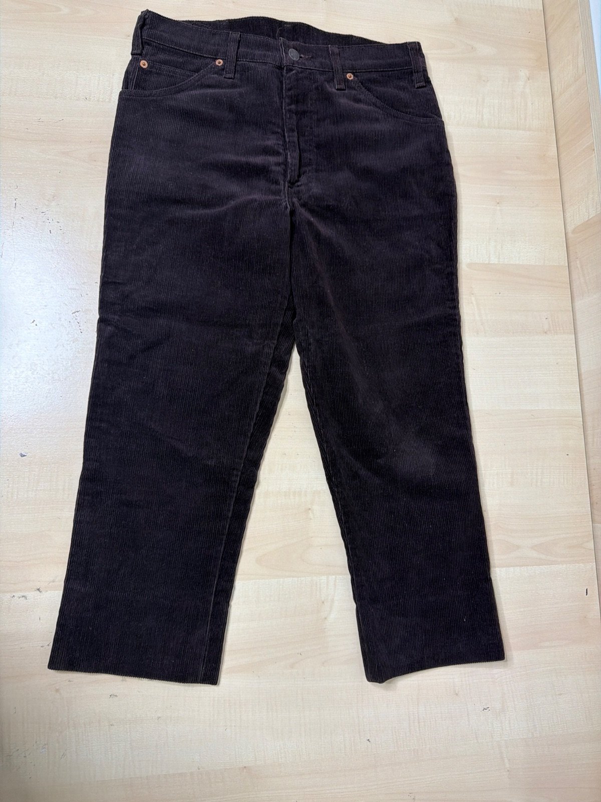 Levi's pantalón pana marrón cintura alta vintage retro
