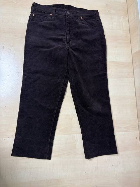 Levi's pantalón pana marrón cintura alta vintage retro