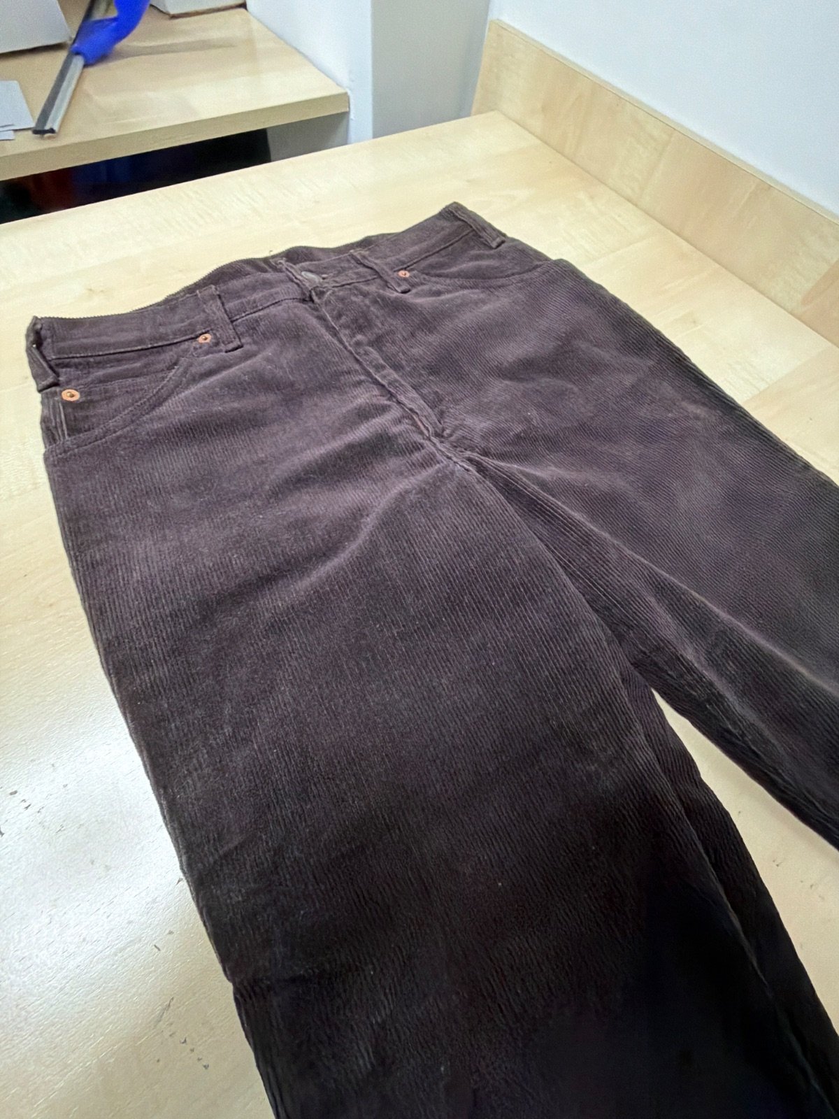Levi's pantalón pana marrón cintura alta vintage retro — foto 2