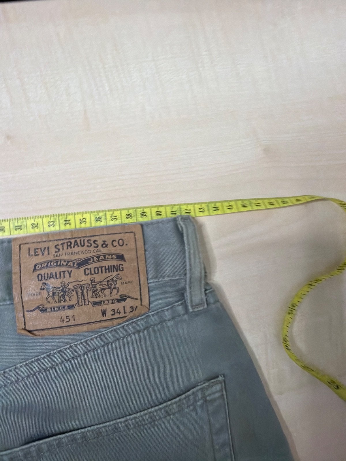 Levi's pantalón recto verde caqui militar vintage W34 — foto 7