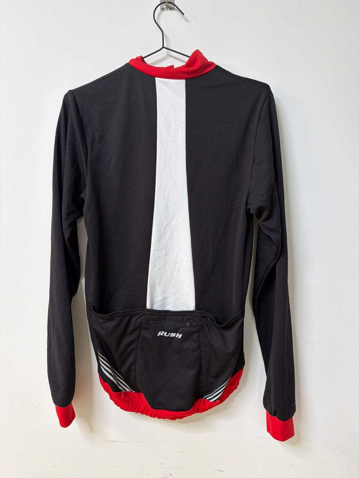 RUSH Maillot Ciclismo Manga Larga Negro Rojo Vintage — foto 2