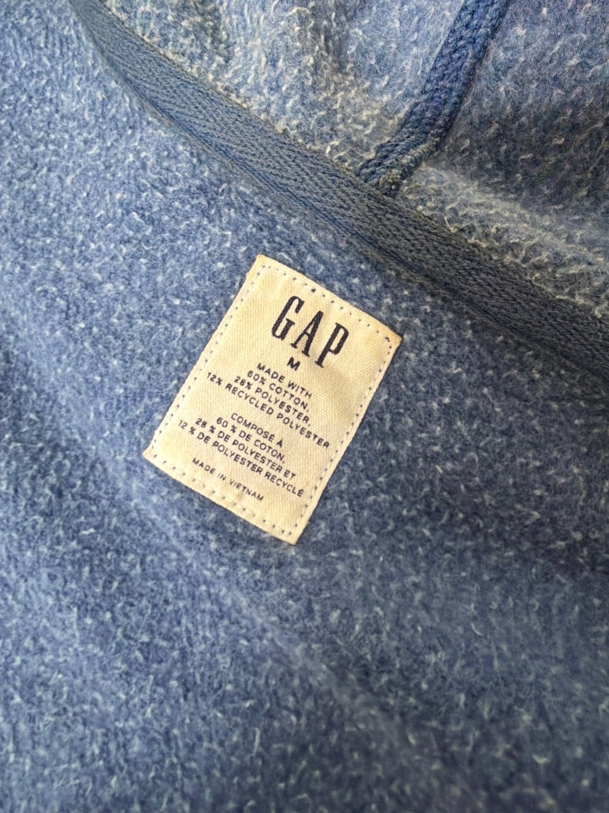 Sudadera GAP Capucha Logo Arcoíris Azul Vintage Streetwear — foto 4