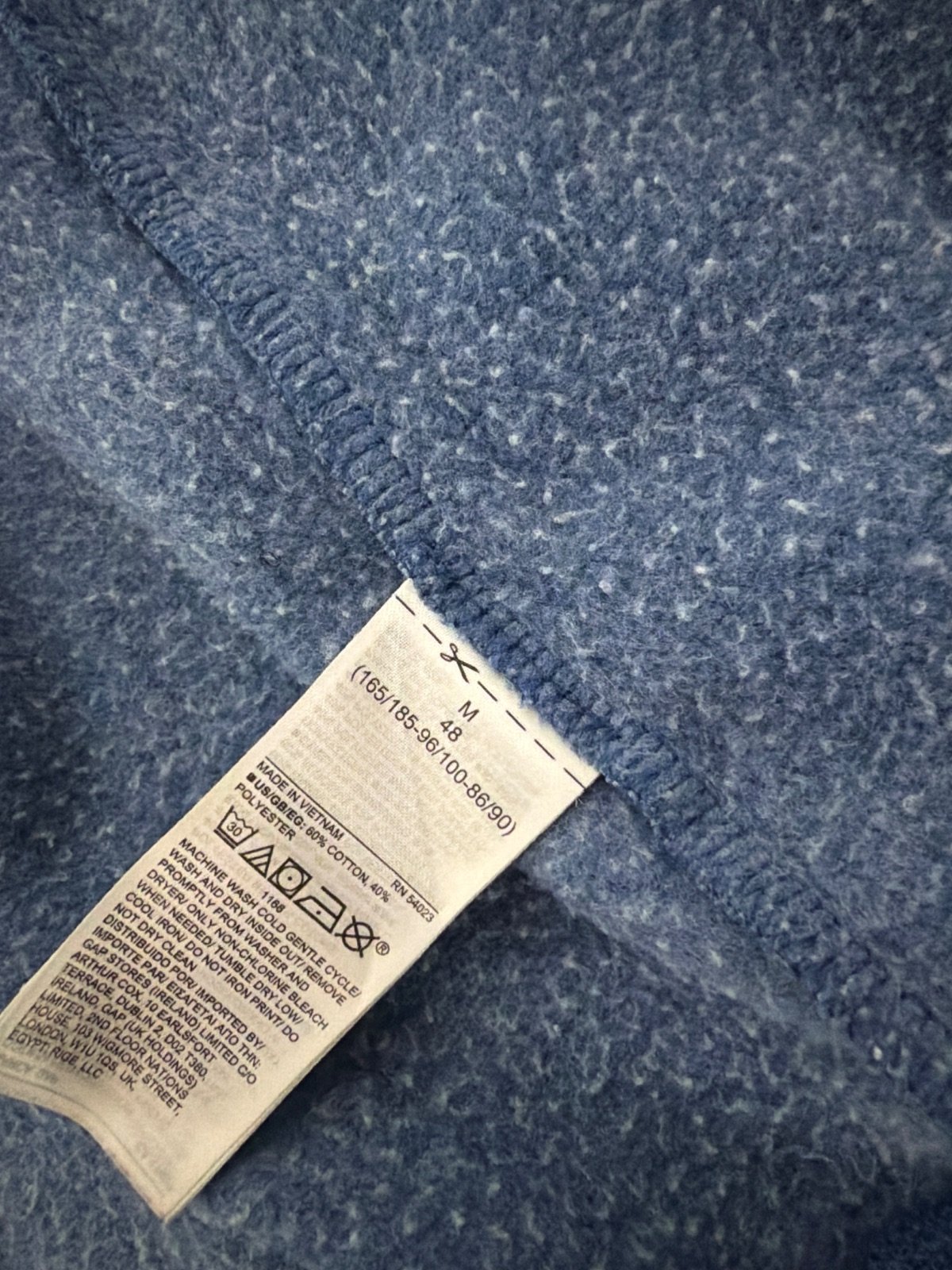 Sudadera GAP Capucha Logo Arcoíris Azul Vintage Streetwear — foto 6