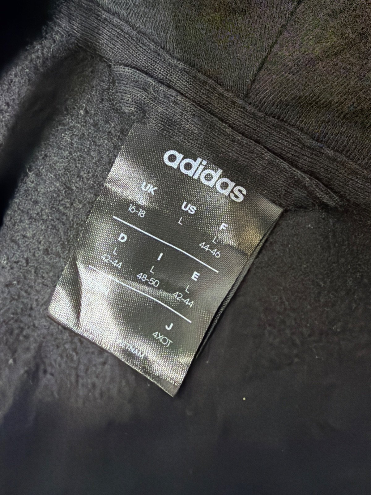 Sudadera Adidas capucha negra 3 rayas Talla L Streetwear — foto 4