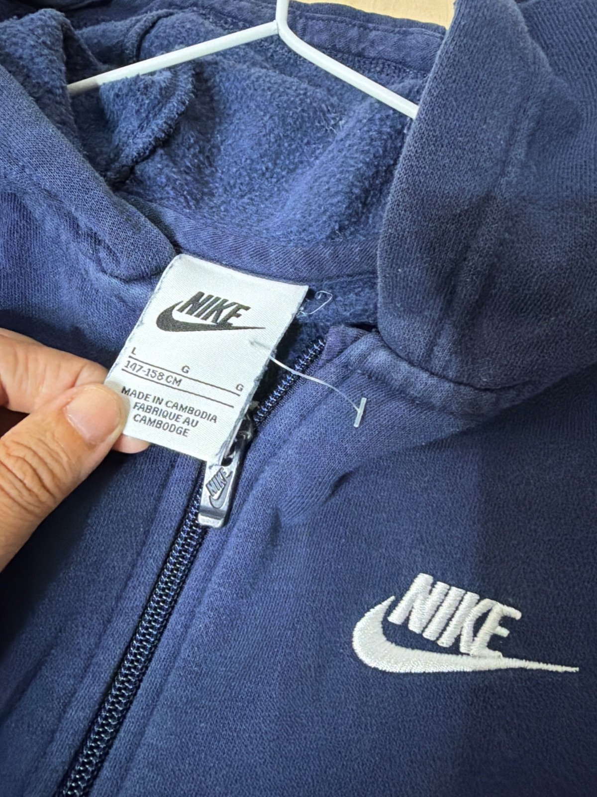 Nike sudadera capucha niño L 147-158cm azul marino streetwear — foto 4